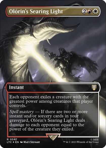 Olorin's Searing Light (Borderless) (Surge Foil), Commander: The Lord of the Rings: Tales of Middle-earth 547