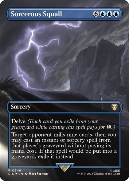 Sorcerous Squall (Borderless) (Surge Foil), Commander: The Lord of the Rings: Tales of Middle-earth 548
