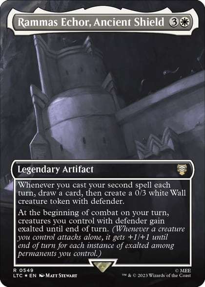 Rammas Echor, Ancient Shield (Borderless) (Surge Foil), Commander: The Lord of the Rings: Tales of Middle-earth 549