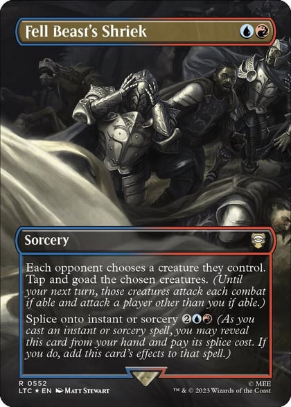 Fell Beast's Shriek (Borderless) (Surge Foil), Commander: The Lord of the Rings: Tales of Middle-earth 552