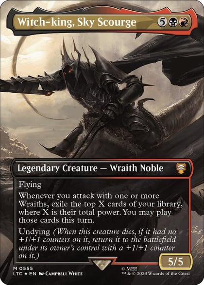 Witch-king, Sky Scourge (Borderless) (Surge Foil), Commander: The Lord of the Rings: Tales of Middle-earth 555