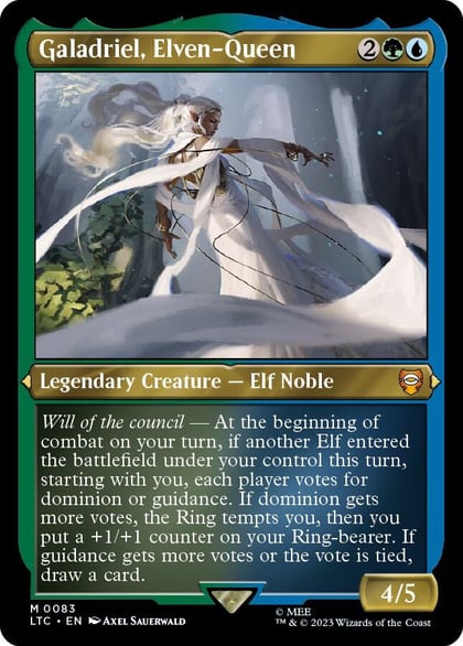 Galadriel, Elven-Queen (Display Commander) - Thick Stock, Commander: The Lord of the Rings: Tales of Middle-earth 83