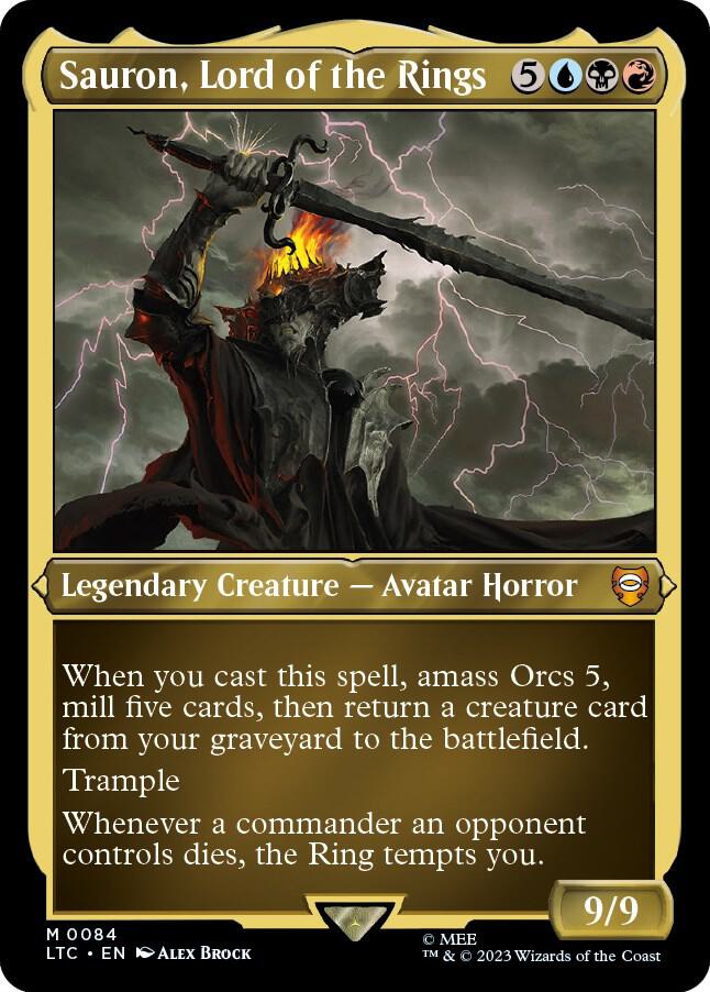 Sauron, Lord of the Rings (Display Commander) - Thick Stock, Commander: The Lord of the Rings: Tales of Middle-earth 84
