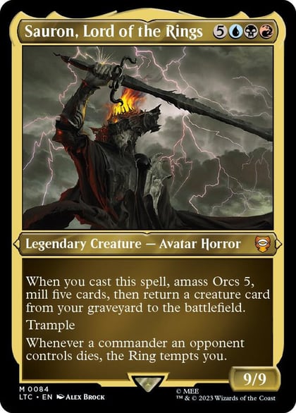 Sauron, Lord of the Rings (Display Commander) - Thick Stock, Commander: The Lord of the Rings: Tales of Middle-earth 84