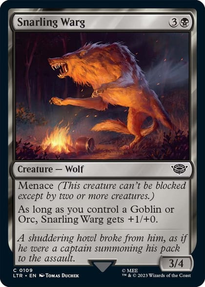 Snarling Warg, Universes Beyond: The Lord of the Rings: Tales of Middle-earth 109