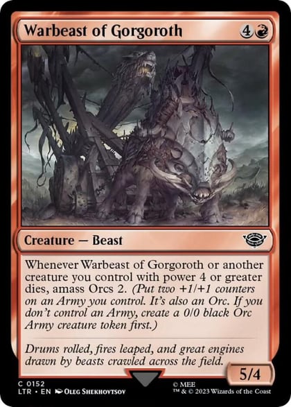 Warbeast of Gorgoroth, Universes Beyond: The Lord of the Rings: Tales of Middle-earth 152