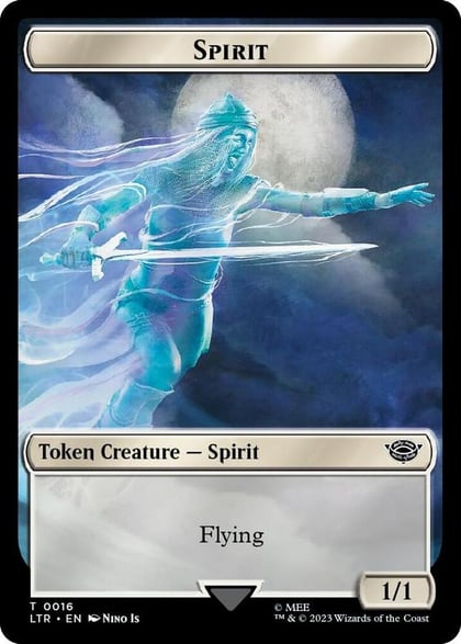 Spirit // Food (0023) Double-Sided Token (Surge Foil), Universes Beyond: The Lord of the Rings: Tales of Middle-earth 16 // 23