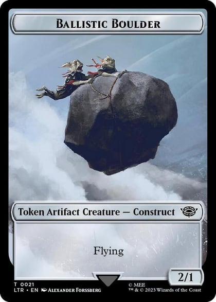 Ballistic Boulder // Food (0024) Double-Sided Token (Surge Foil), Universes Beyond: The Lord of the Rings: Tales of Middle-earth 21 // 24