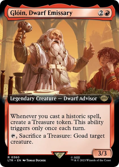 Gloin, Dwarf Emissary (Extended Art), Universes Beyond: The Lord of the Rings: Tales of Middle-earth 360