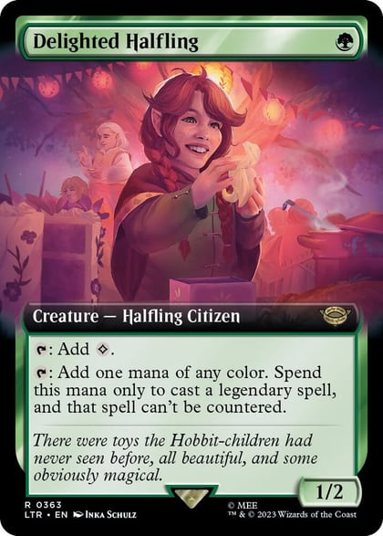 Delighted Halfling (Extended Art), Universes Beyond: The Lord of the Rings: Tales of Middle-earth 363