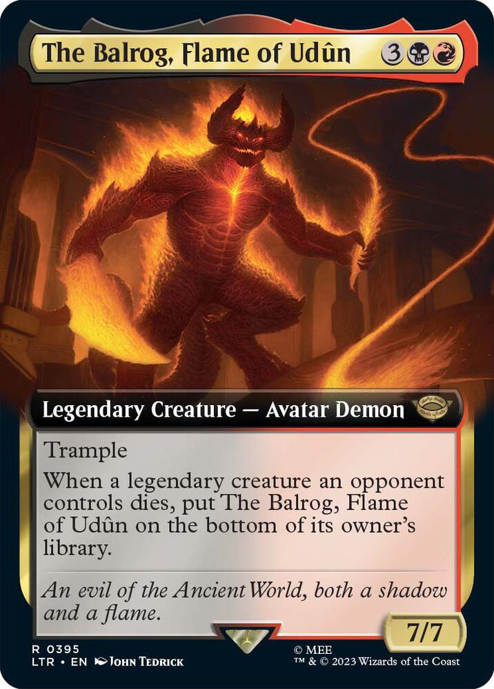The Balrog, Flame of Udun (Extended Art), Universes Beyond: The Lord of the Rings: Tales of Middle-earth 395