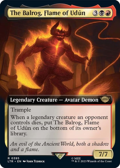 The Balrog, Flame of Udun (Extended Art), Universes Beyond: The Lord of the Rings: Tales of Middle-earth 395
