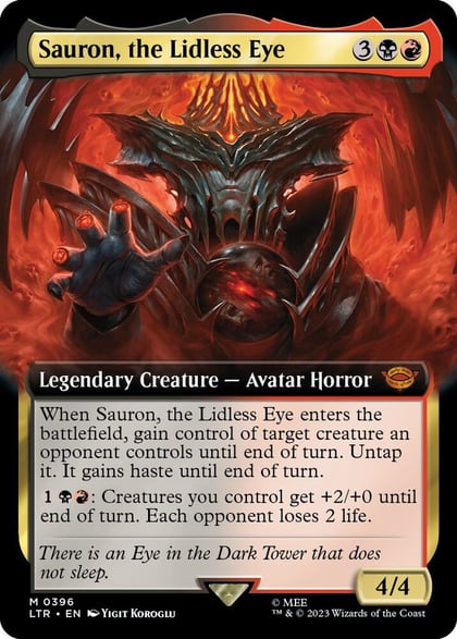 Sauron, the Lidless Eye (Extended Art), Universes Beyond: The Lord of the Rings: Tales of Middle-earth 396