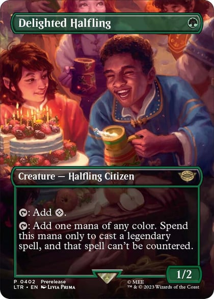 Delighted Halfling (Borderless), Universes Beyond: The Lord of the Rings: Tales of Middle-earth 402