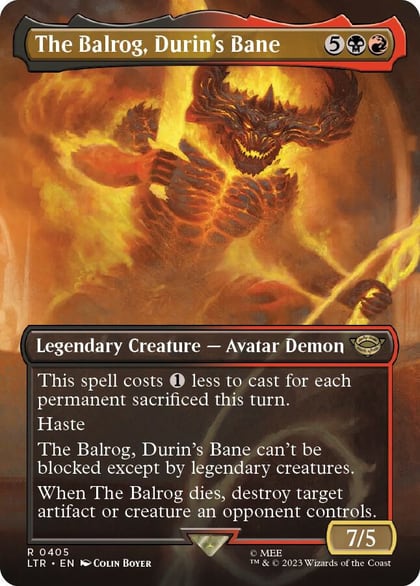 The Balrog, Durin's Bane (Borderless), Universes Beyond: The Lord of the Rings: Tales of Middle-earth 405
