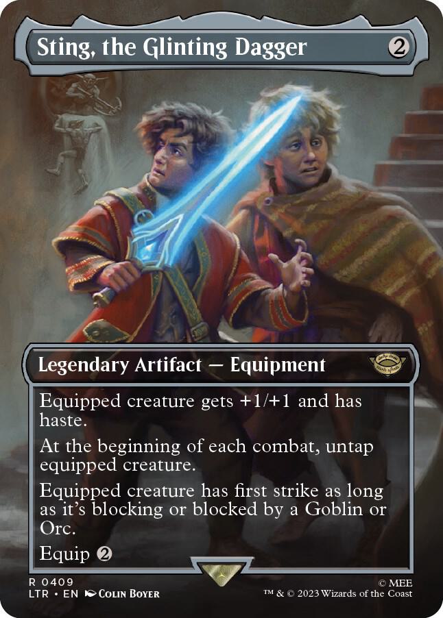 Sting, the Glinting Dagger (Borderless), Universes Beyond: The Lord of the Rings: Tales of Middle-earth 409