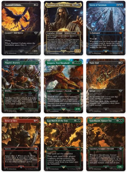 Isengard Destroyed Scene [Set of 9], Universes Beyond: The Lord of the Rings: Tales of Middle-earth 411-419