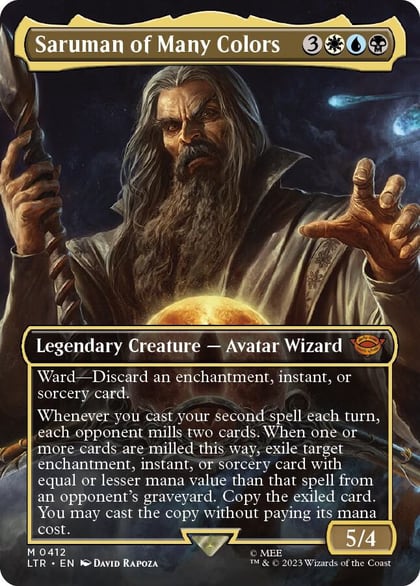 Saruman of Many Colors (Borderless), Universes Beyond: The Lord of the Rings: Tales of Middle-earth 412