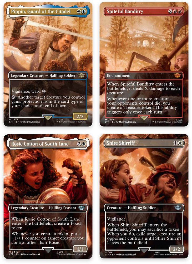 The Scouring of the Shire Scene [Set of 4], Universes Beyond: The Lord of the Rings: Tales of Middle-earth 438-441