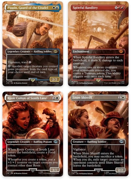 The Scouring of the Shire Scene [Set of 4], Universes Beyond: The Lord of the Rings: Tales of Middle-earth 438-441