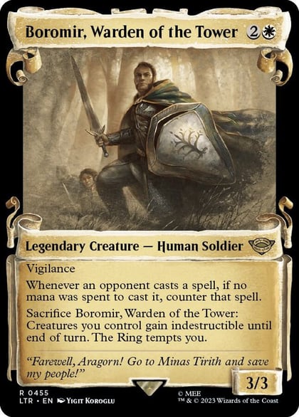 Boromir, Warden of the Tower (Showcase Scrolls), Universes Beyond: The Lord of the Rings: Tales of Middle-earth 455
