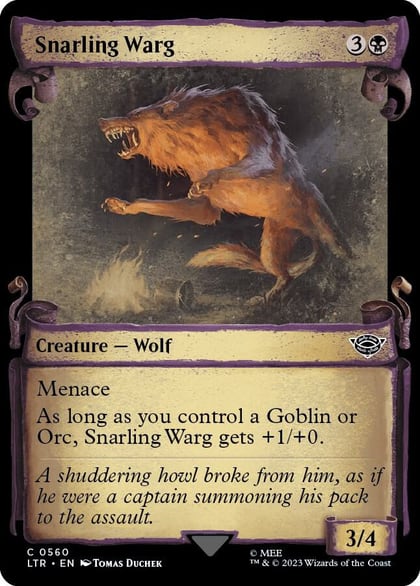 Snarling Warg (Showcase Scrolls), Universes Beyond: The Lord of the Rings: Tales of Middle-earth 560