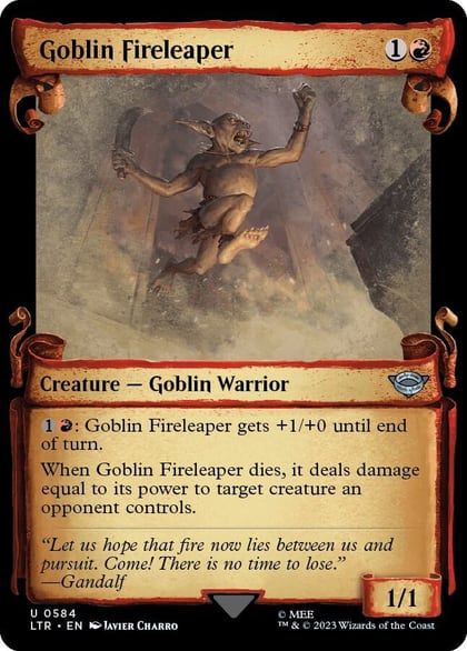 Goblin Fireleaper (Showcase Scrolls), Universes Beyond: The Lord of the Rings: Tales of Middle-earth 584