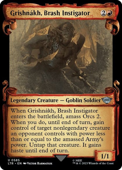 Grishnakh, Brash Instigator (Showcase Scrolls), Universes Beyond: The Lord of the Rings: Tales of Middle-earth 585