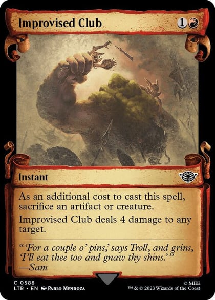 Improvised Club (Showcase Scrolls), Universes Beyond: The Lord of the Rings: Tales of Middle-earth 588