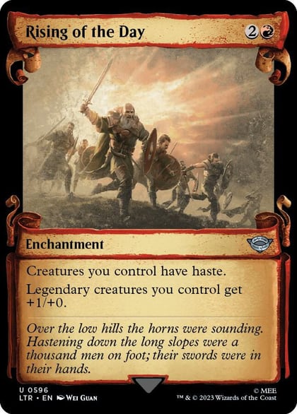 Rising of the Day (Showcase Scrolls), Universes Beyond: The Lord of the Rings: Tales of Middle-earth 596