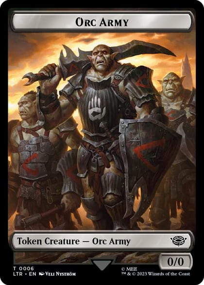 Orc Army (0006) // Food (0010) Double-Sided Token, Universes Beyond: The Lord of the Rings: Tales of Middle-earth 6 // 10