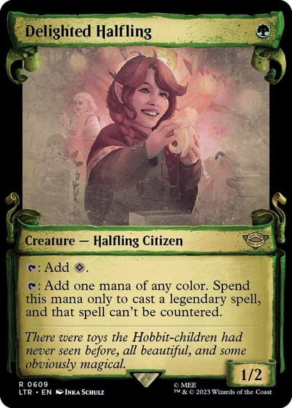 Delighted Halfling (Showcase Scrolls), Universes Beyond: The Lord of the Rings: Tales of Middle-earth 609