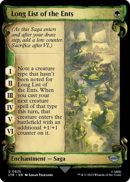 Long List of the Ents (Showcase Scrolls), Universes Beyond: The Lord of the Rings: Tales of Middle-earth 625