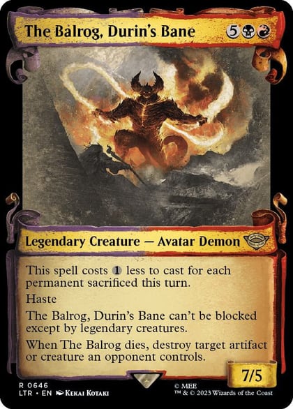 The Balrog, Durin's Bane (Showcase Scrolls), Universes Beyond: The Lord of the Rings: Tales of Middle-earth 646