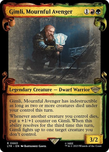 Gimli, Mournful Avenger (Showcase Scrolls), Universes Beyond: The Lord of the Rings: Tales of Middle-earth 660