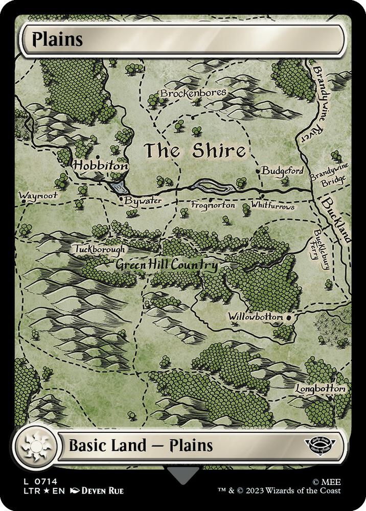 Plains (0714) (Surge Foil), Universes Beyond: The Lord of the Rings: Tales of Middle-earth 714