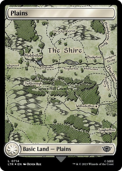 Plains (0714) (Surge Foil), Universes Beyond: The Lord of the Rings: Tales of Middle-earth 714