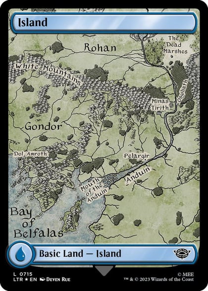 Island (0715) (Surge Foil), Universes Beyond: The Lord of the Rings: Tales of Middle-earth 715