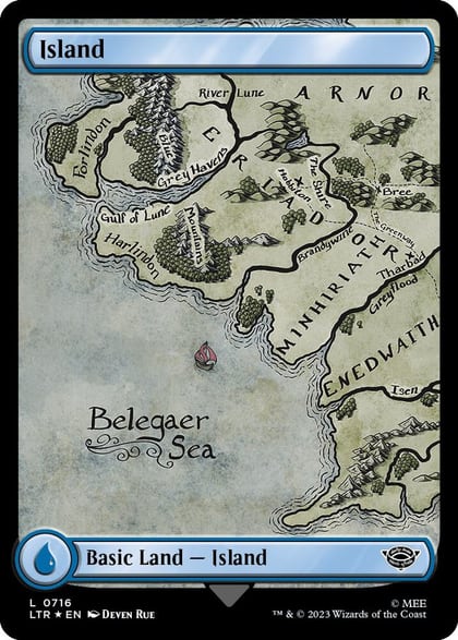 Island (0716) (Surge Foil), Universes Beyond: The Lord of the Rings: Tales of Middle-earth 716