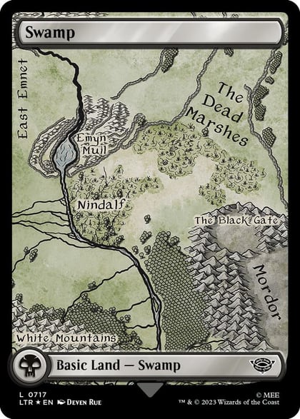 Swamp (0717) (Surge Foil), Universes Beyond: The Lord of the Rings: Tales of Middle-earth 717