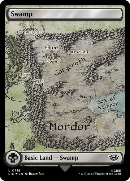 Swamp (0718) (Surge Foil), Universes Beyond: The Lord of the Rings: Tales of Middle-earth 718