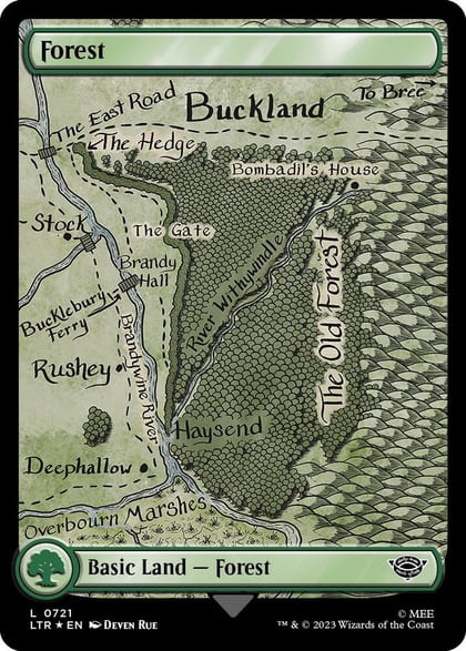Forest (0721) (Surge Foil), Universes Beyond: The Lord of the Rings: Tales of Middle-earth 721