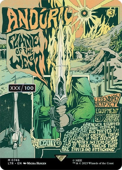 Anduril, Flame of the West (Borderless Poster) (Serial Numbered), Universes Beyond: The Lord of the Rings: Tales of Middle-earth 746