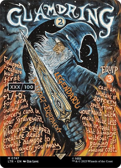 Glamdring (Borderless Poster) (Serial Numbered), Universes Beyond: The Lord of the Rings: Tales of Middle-earth 747