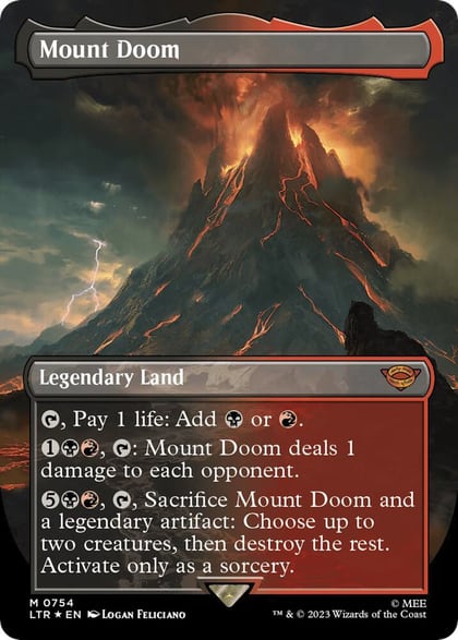 Mount Doom (Borderless) (Surge Foil), Universes Beyond: The Lord of the Rings: Tales of Middle-earth 754