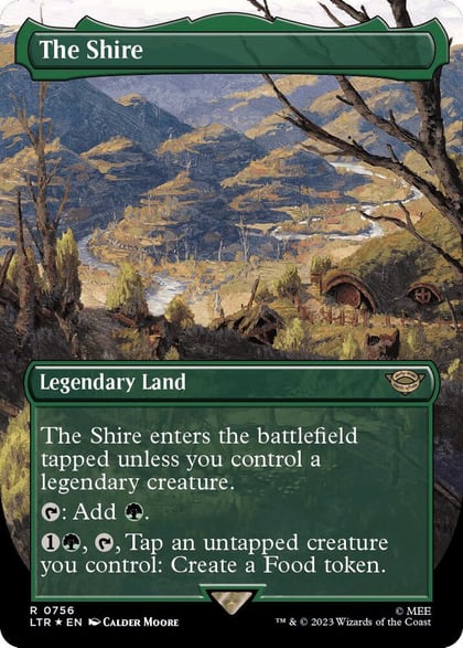 The Shire (Borderless) (Surge Foil), Universes Beyond: The Lord of the Rings: Tales of Middle-earth 756