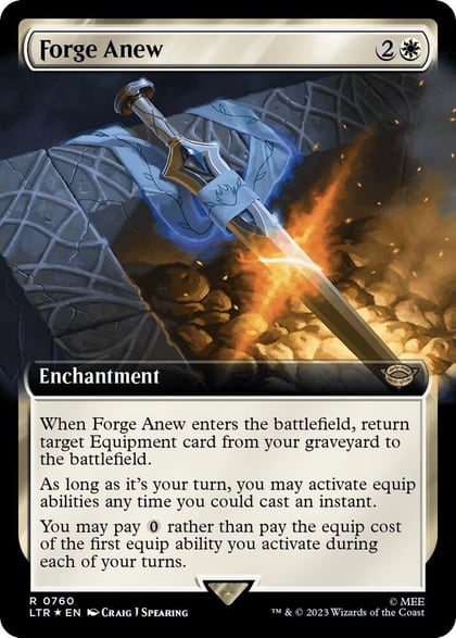 Forge Anew (Extended Art) (Surge Foil), Universes Beyond: The Lord of the Rings: Tales of Middle-earth 760