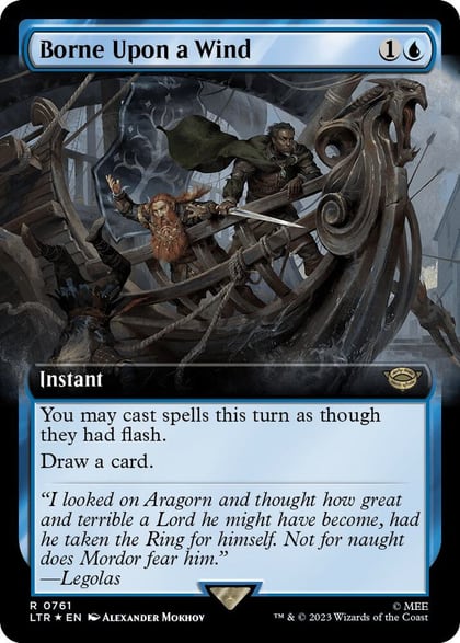 Borne Upon a Wind (Extended Art) (Surge Foil), Universes Beyond: The Lord of the Rings: Tales of Middle-earth 761