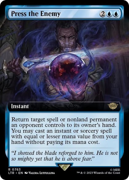 Press the Enemy (Extended Art) (Surge Foil), Universes Beyond: The Lord of the Rings: Tales of Middle-earth 763