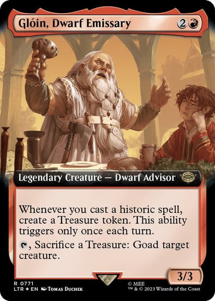 Gloin, Dwarf Emissary (Extended Art) (Surge Foil), Universes Beyond: The Lord of the Rings: Tales of Middle-earth 771